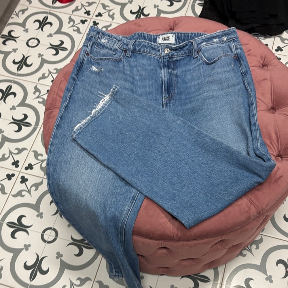 PAIGE Light Blue Boyfriend Jeans